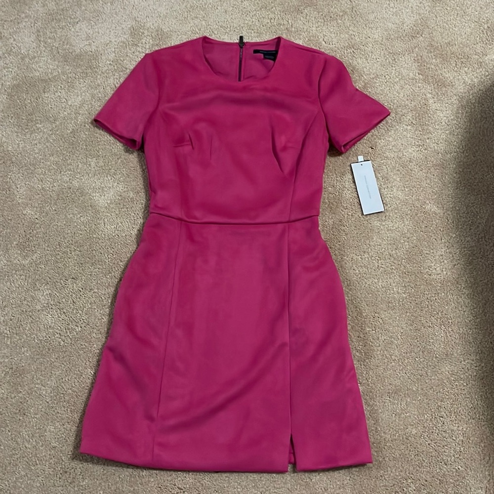NWT French Connection faux suede pink dress size 6